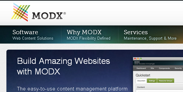 MODX is an open source content management system