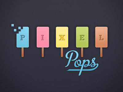 Pixel pops logo idea by Joey Hasty
