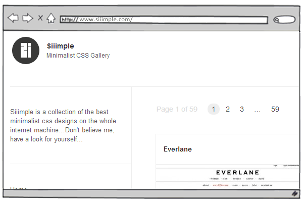 20 most popular design blogs - Siiimple Minimalist CSS Gallery