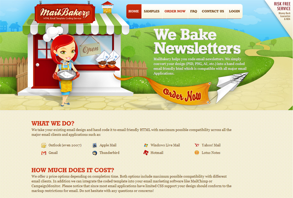 Mailbakery - most beautifully designed website