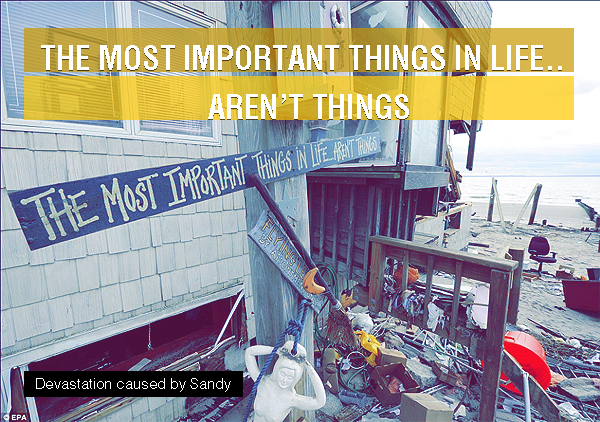 the most important things in life aren't things