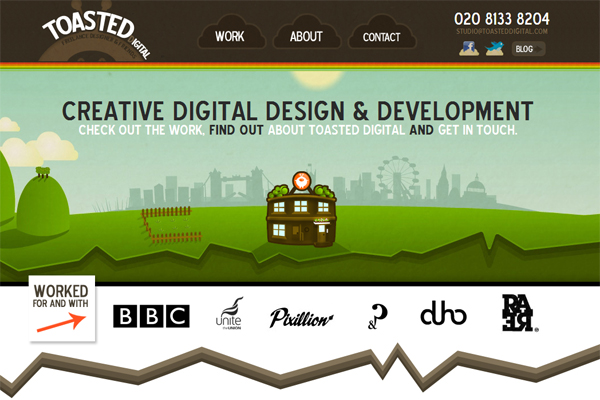 Toasted digital - most beautifully designed website